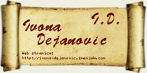 Ivona Dejanović vizit kartica